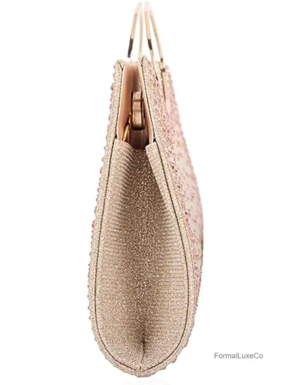 Rhinestone Crystal Handle Clutch Handbag for Wedding Party
